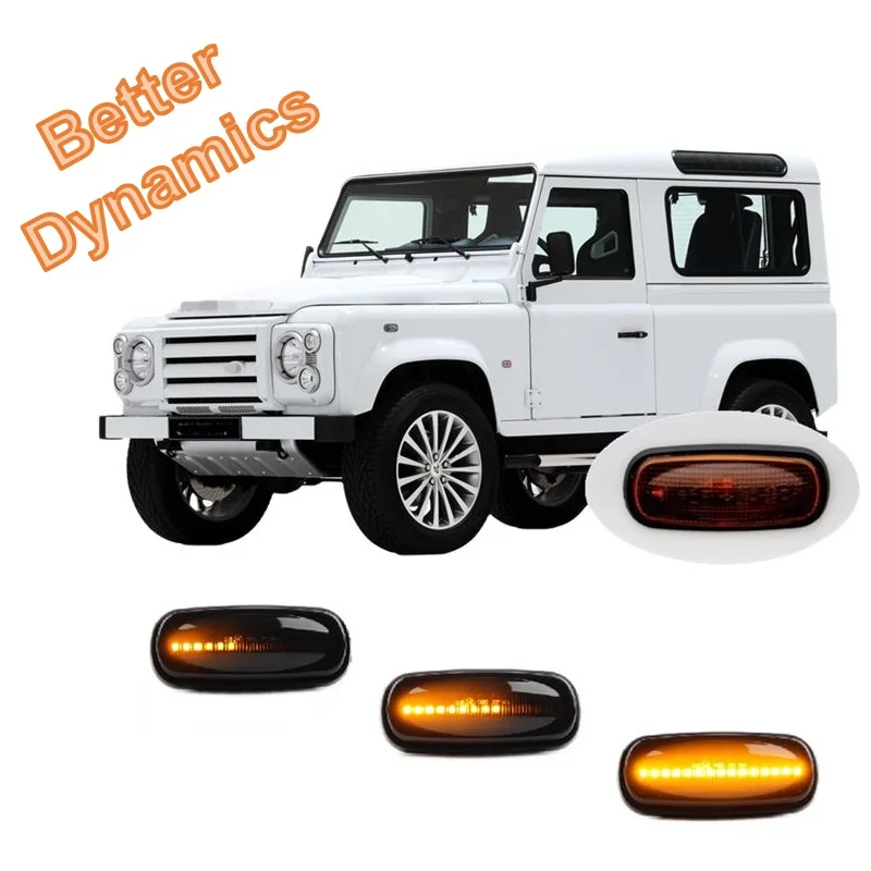 for Land Rover Defender L316 2000 - 2016 Dynamic LED Indicator Side Marker Turn Signal Light Lamp