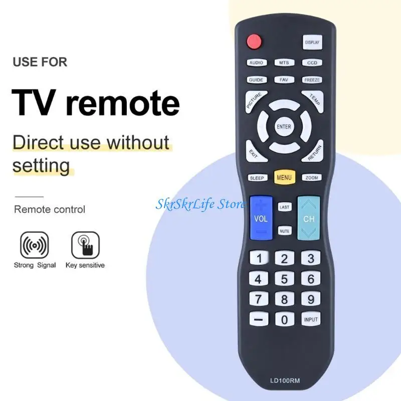 E65E LD100RM Replace Remote Control For Apex LE24H87 LE3242 LD4077M HC3269 RM-188