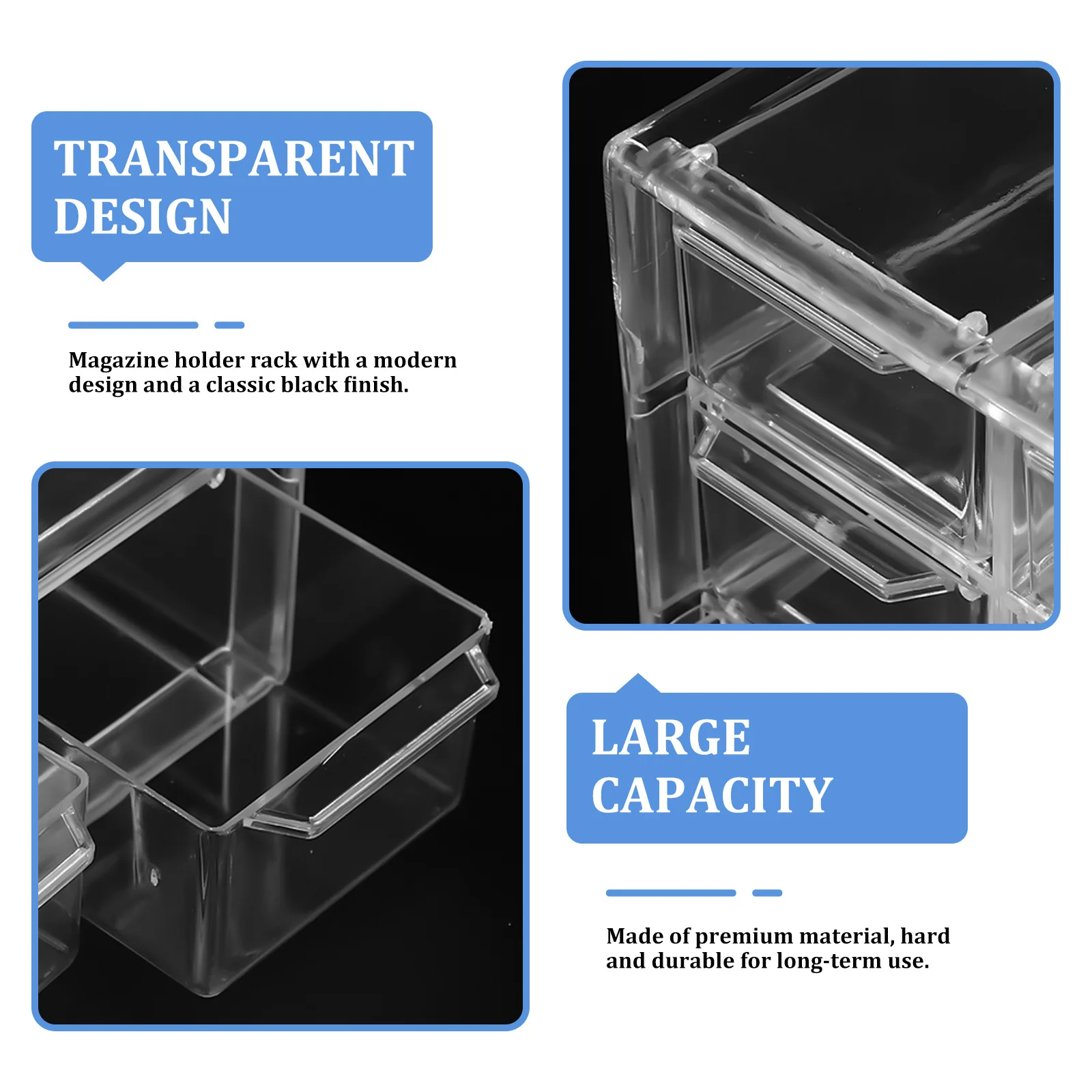 

Practical Desktop Organizer Large Capacity Storage Box Tabletop Stationery Holder Table Organizer Storage Box