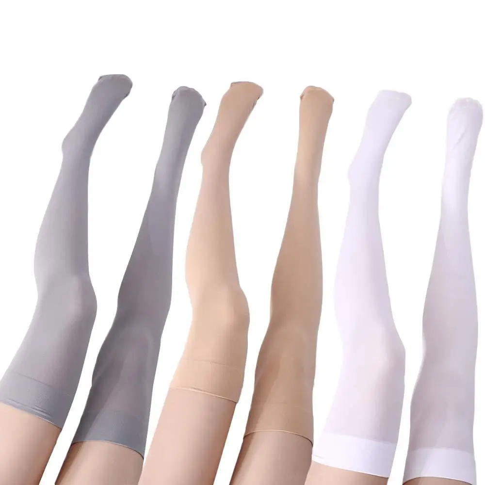 

Spring Summer Solid Color Ultra-Thin Girls Gift Over Knee Thigh JK Uniform Calf Socks Long Tube Hosiery Women Stockings