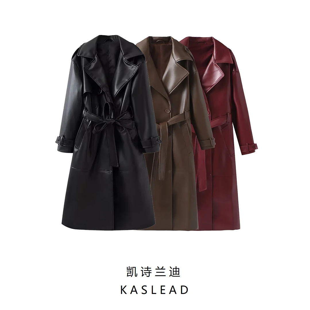 

Brown Trench Women'S Fashionable Raincoat Hooded Wool High Quality Sleeve Coats Windbreaker 2025 Sales Femmes Summer Casual