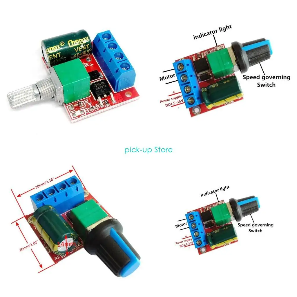 

Q5WA 5A 90 Вт PWM регулятор двигателя постоянного тока регулятор скорости DC-DC 4,5 В-35 В переключатель регулятора двигателя с