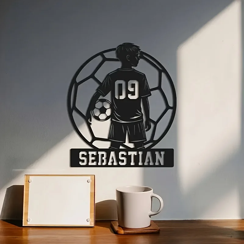 

Customizable Metal Football Player Board - Customized Number And Name, Indoor/Outdoor Decorative Board