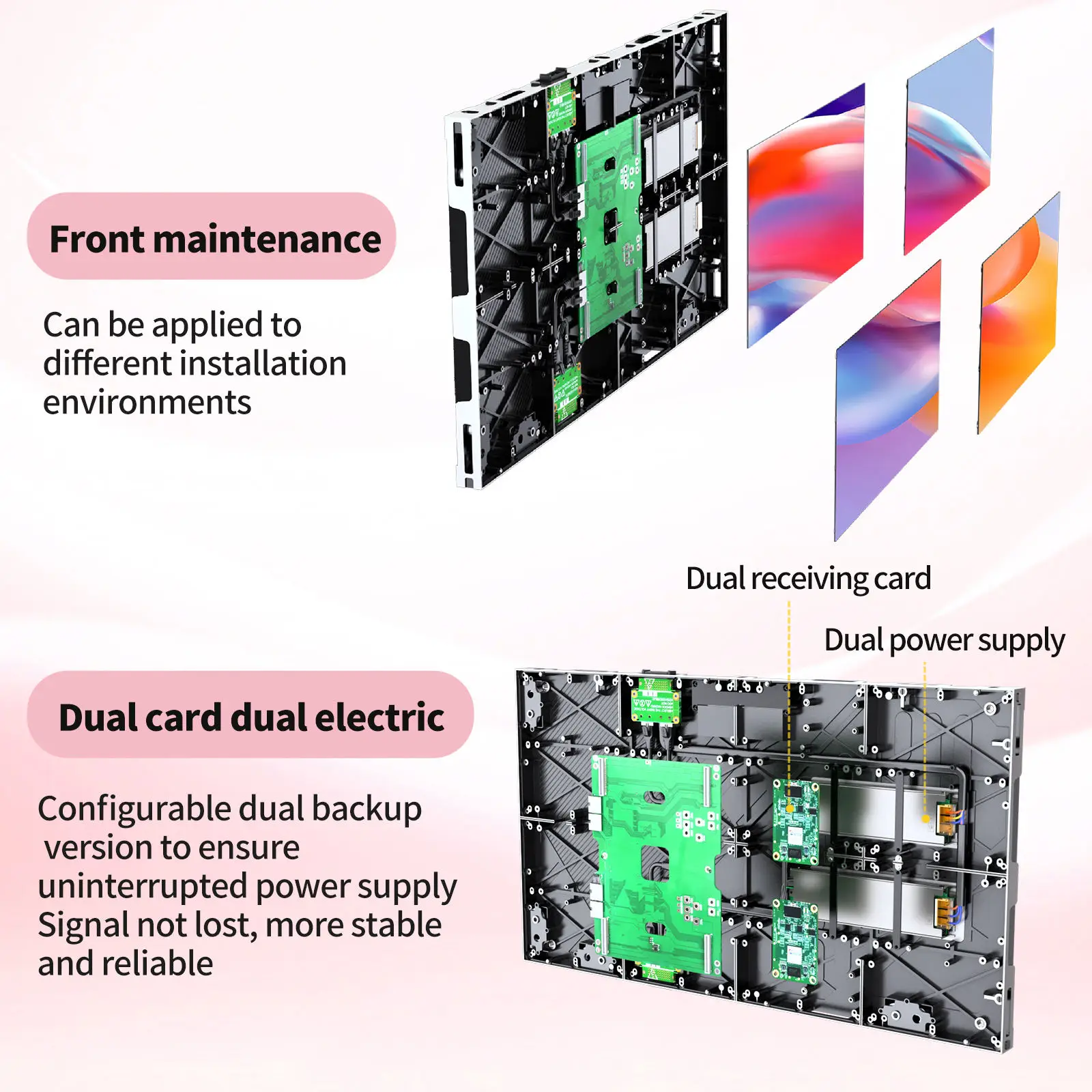 LED Digital Signage Video WallCOB LED 4K Video Wall Panel Ultra-Thin P0.9 P1.2 P1.25 Indoor Curved Display For Command Halls Cor