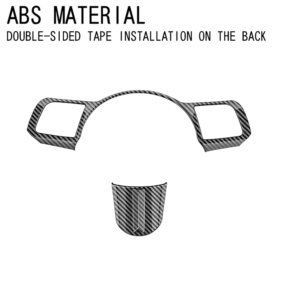 Car Steering Wheel Button Decoration Cover Trim Accessories for Hyundai KONA 2024+ Car Accessories Carbon Fiber Pattern