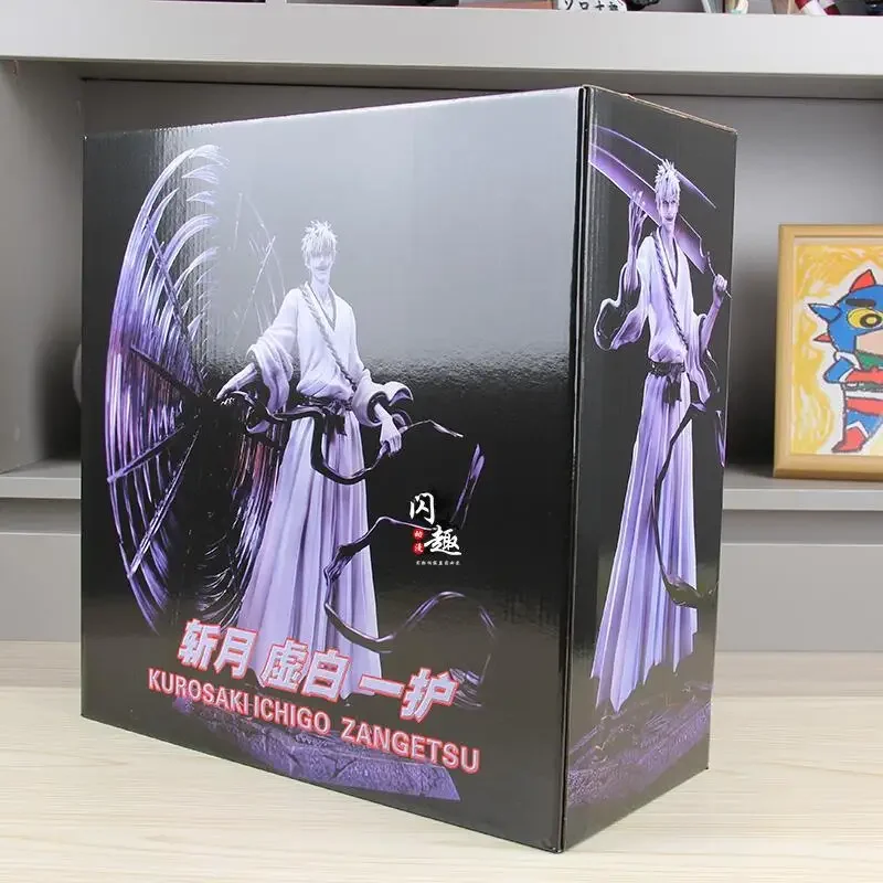 33cm Bleach Thousand Year Blood War Anime Figure Gk Kurosaki Ichigo Hollow Cero Zangetsu Action Figurine Collectible Models Toys