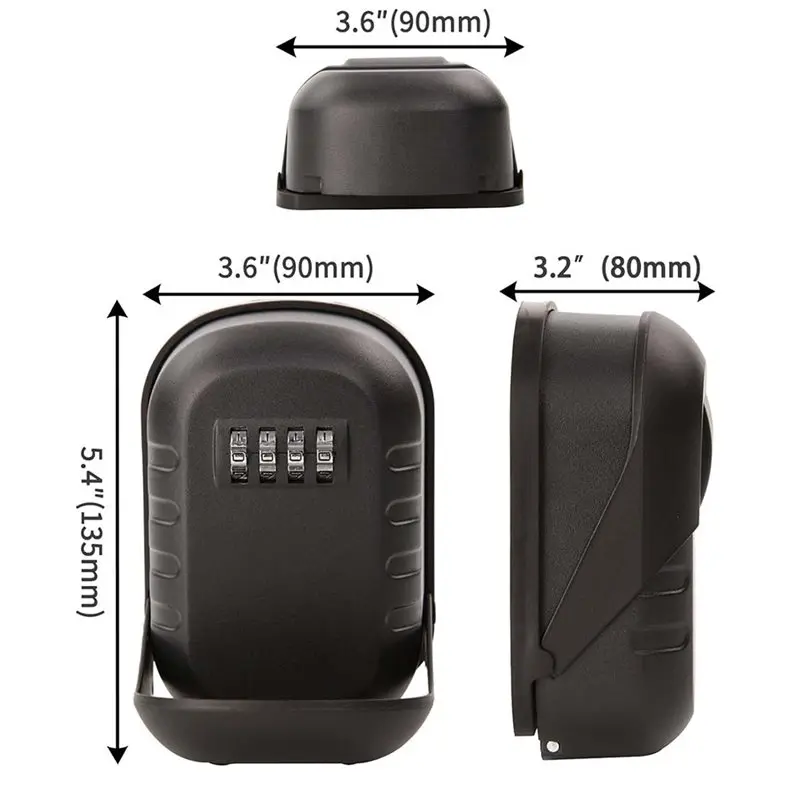 【BRILLIANT 】Wall Mount Storage Key Lock Box In Metal, Combination Design, 6 To 10 Keys Capacity, Anti-Dust Cover For Home, Offic