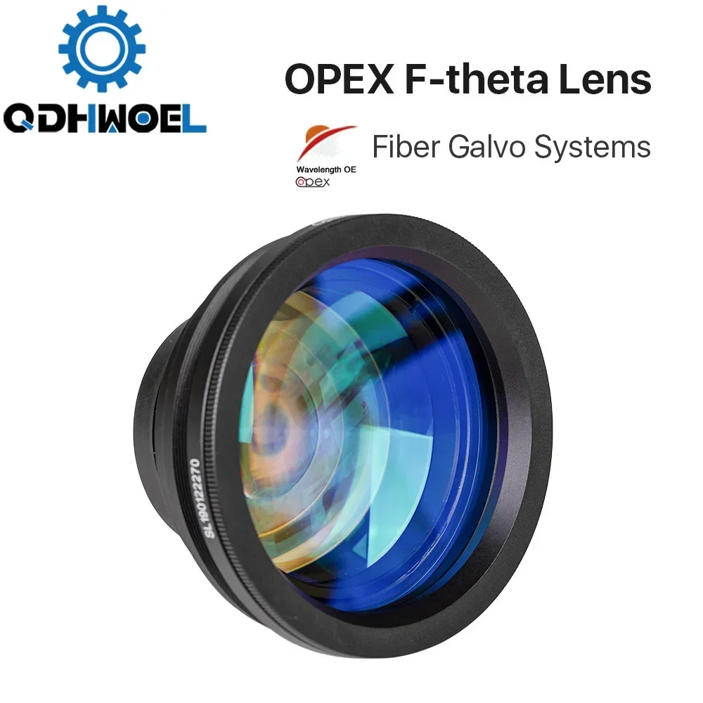 QDHWOEL F-theta Lens Полевая линза 1064 нм 70x70-300x300 мм F100-420 нм для 1064 нм YAG Оптоволоконная лазерная маркировочная машина Запчасти