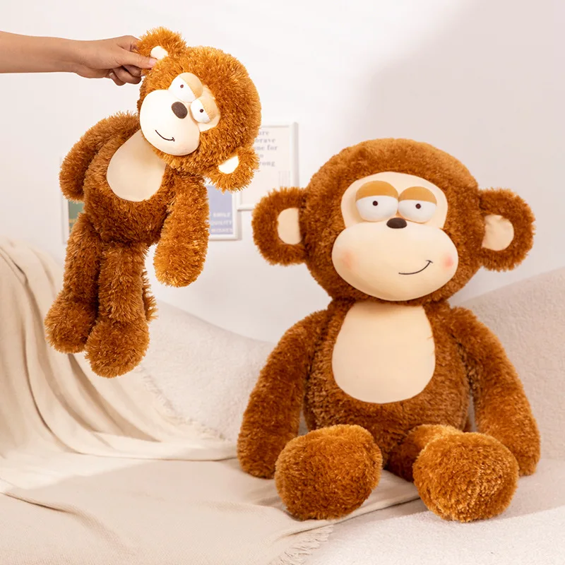 Kawaii 50-90cm Cartoon Fluffly Monkey Plush Toys Soft Stuffed Animals Big Tarsier Orangutan Doll Baby Sleeping Pillow Kids Gifts