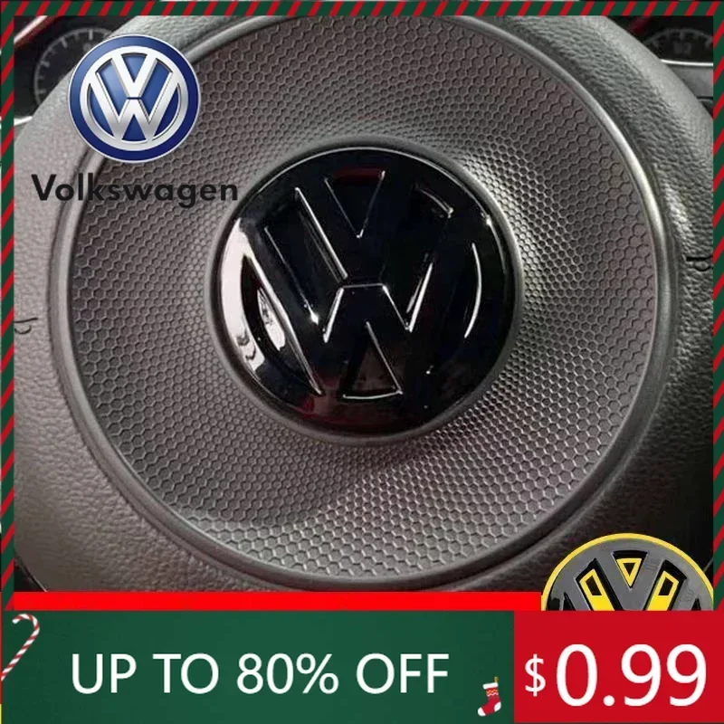 

Накладка на эмблему руля для VW Volkswagen Jetta MK5 Golf, глянцевая черная, с логотипом Golf 7 Rline, черная, для руля.