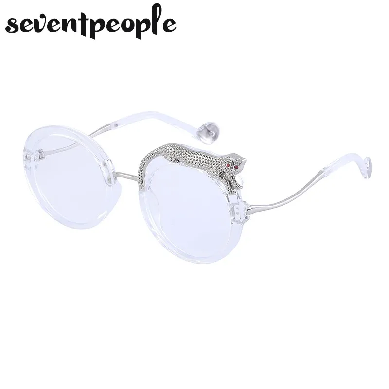 Sevent People Round Sunglasses Women Leopard 10