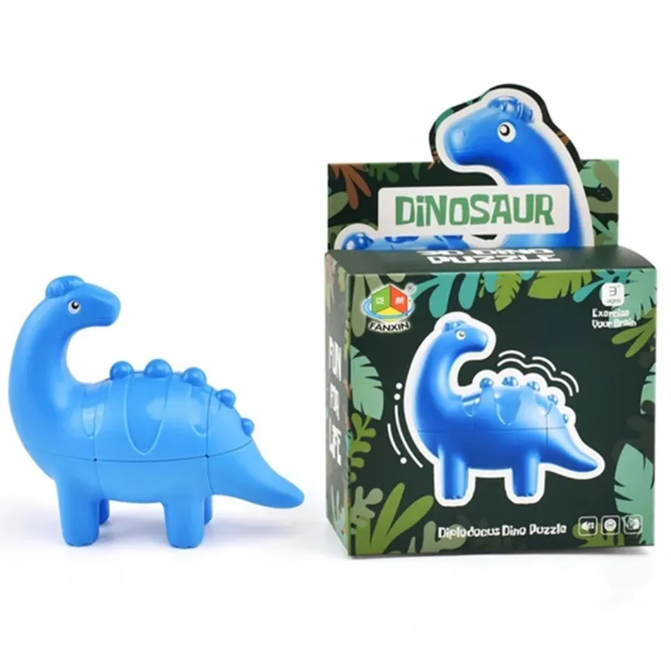 FanXin Idea Fun 3x3 Dinosaur Magic Cube – A Unique Twist on the Classic Rubik’s Cube for Kids and Adults Who Love Dinosaurs
