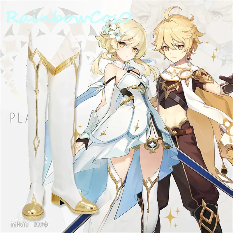 

Lumine Purple Genshin ImpactBoots Cosplay Shoes Game Anime Carnival Party Halloween RainbowCos0 W1279