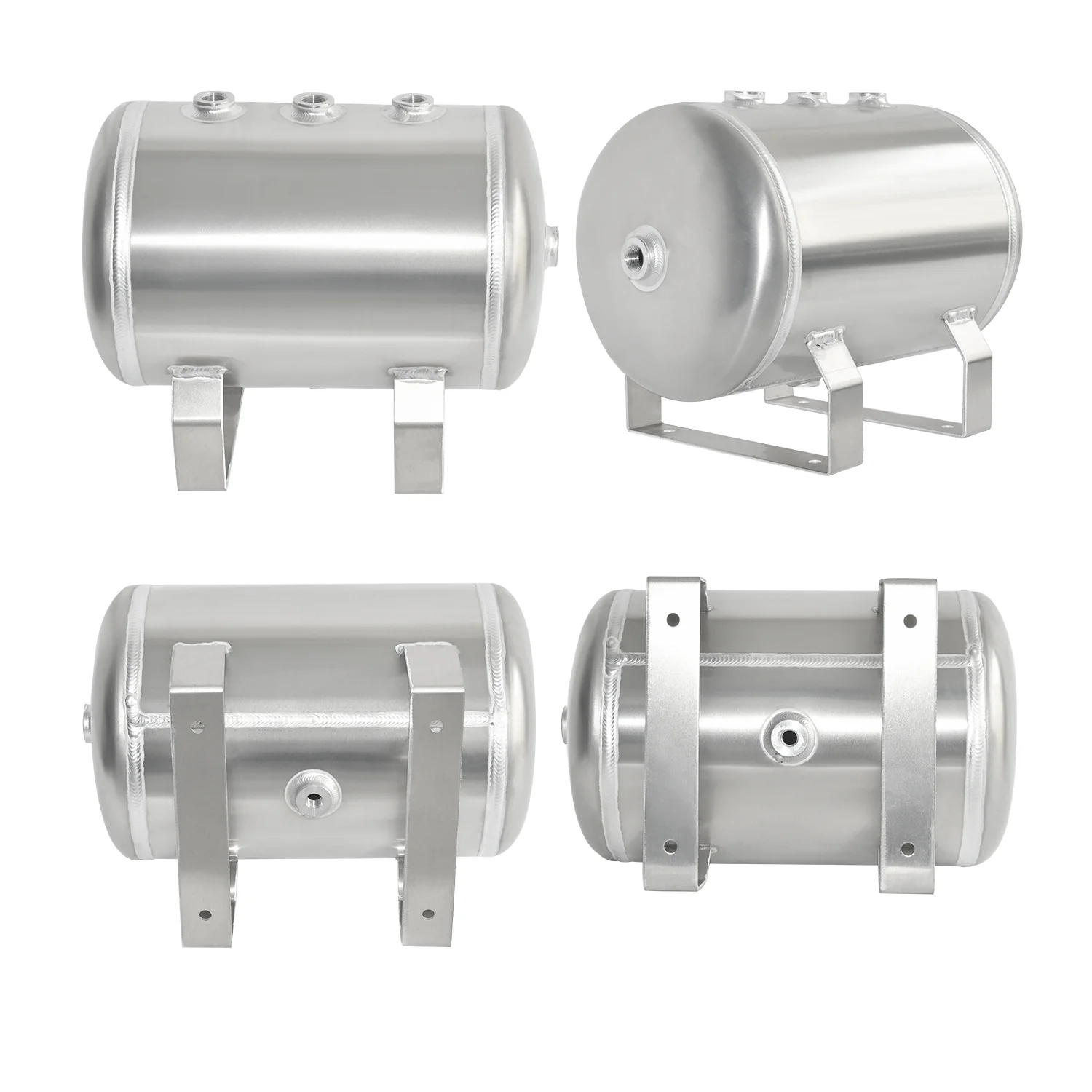 20L Air Pressure Tank Aluminum Horizontal reservoir Air Storage compressor Tank For Dental / Car Truck