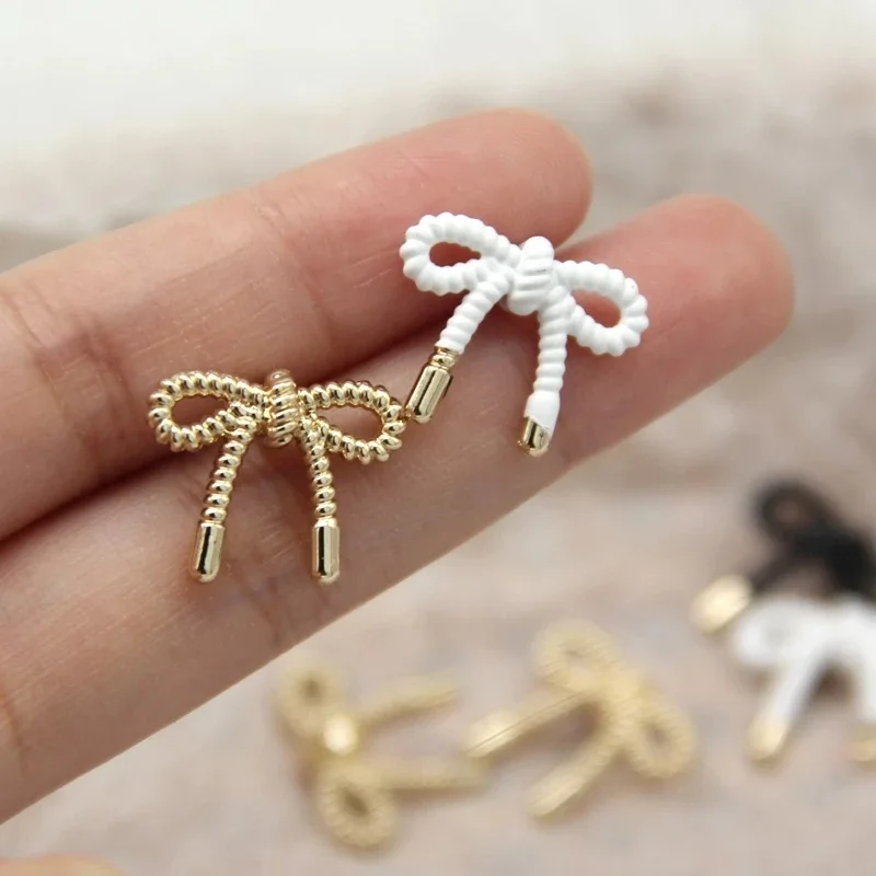 5pcs Creativity Bow Design Women's Clothing Buttons Shirt Coat DIY Crafts for Sewing Metal Accessories for Clothing