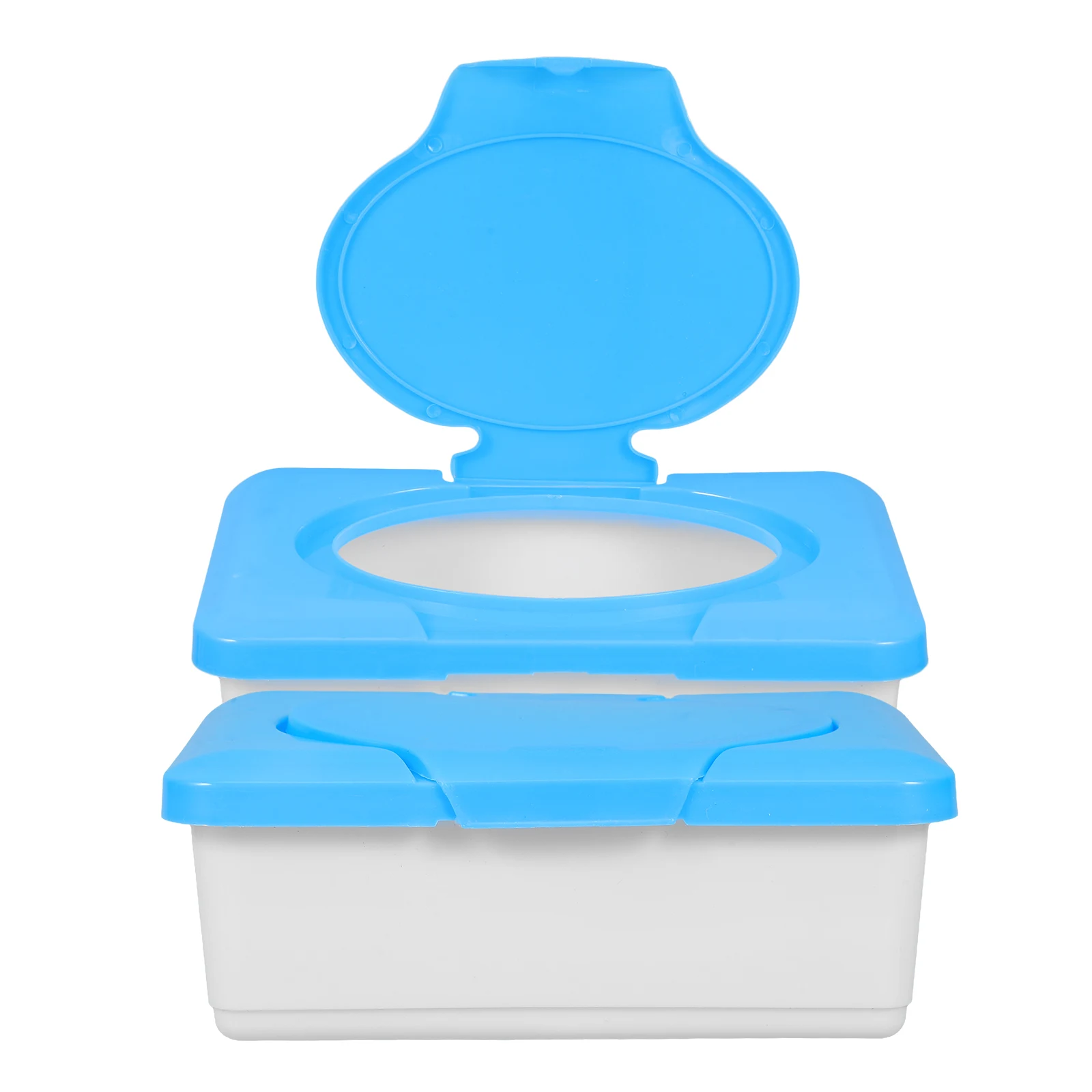 

2Pcs Wipes Holder Dustproof Cover Plastic Storage Box Travel Nursery Bathroom Portable Refillable Dispenser