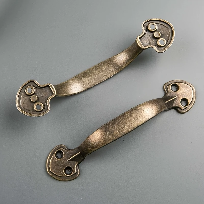 10pcs Bronze-Coloured Handles Antique-Style Zinc Alloy Drawer Handles For Kitchen Wardrobe Doors Furniture Handles