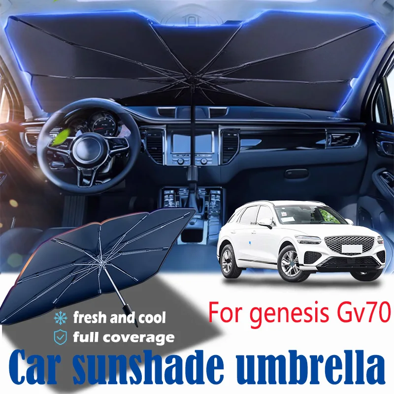 

For genesis Gv70 front windshield panel, sun visor, summer accessories, heat insulation, sun shading, and sun protection