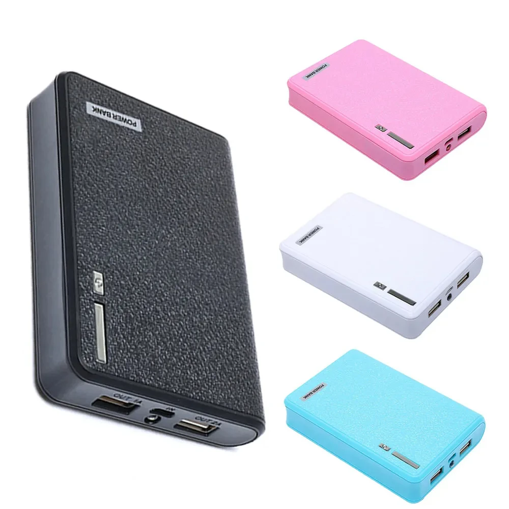 DIY 4*18650 Power Bank Case 4 in 1 Battery Charge Storage Box Shell Micro USB Type C with Flashlight For Charging Mobile Phones