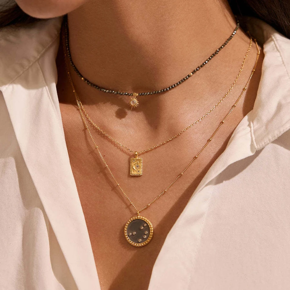 

Independent Station Fashion Charm Sun Moon Star Necklace Stainless Steel Necklace Bracelet Vacuum Electroplating in Furnace
