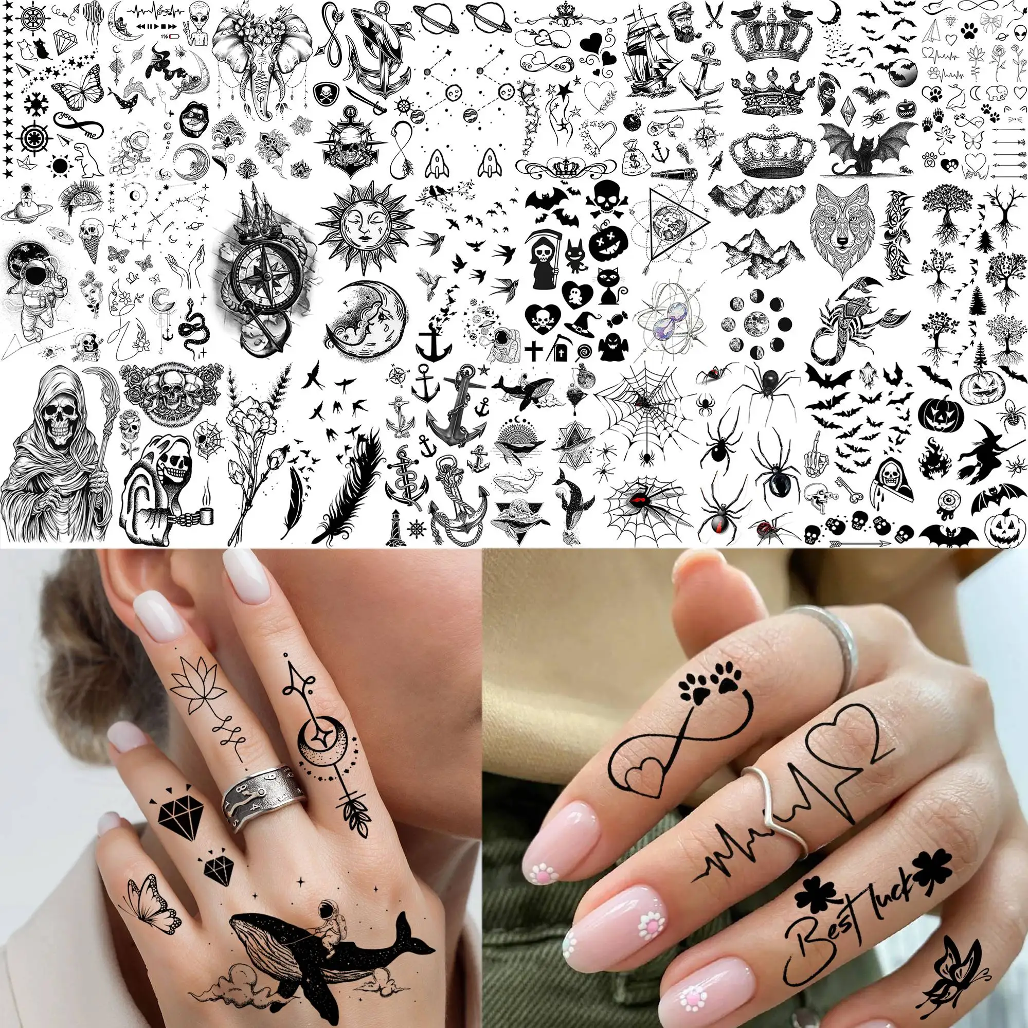 74 ورقة الجمعة الجيدة يسوع الصلاة الوشم المؤقت للنساء الرجال الإيمان المسيحي الوشم واقعية وهمية الوشم الذراع اليد ملصق #6