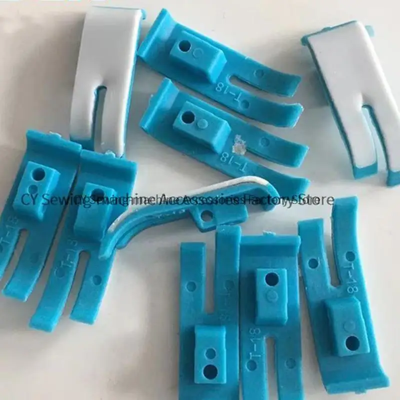 100PCS 811306 MT-18 NT-18 T-18 Blue Presser Foot Bottom Plate AAA Plastic Wear-Resistant Bottom Base Plate Jack Original Sewing