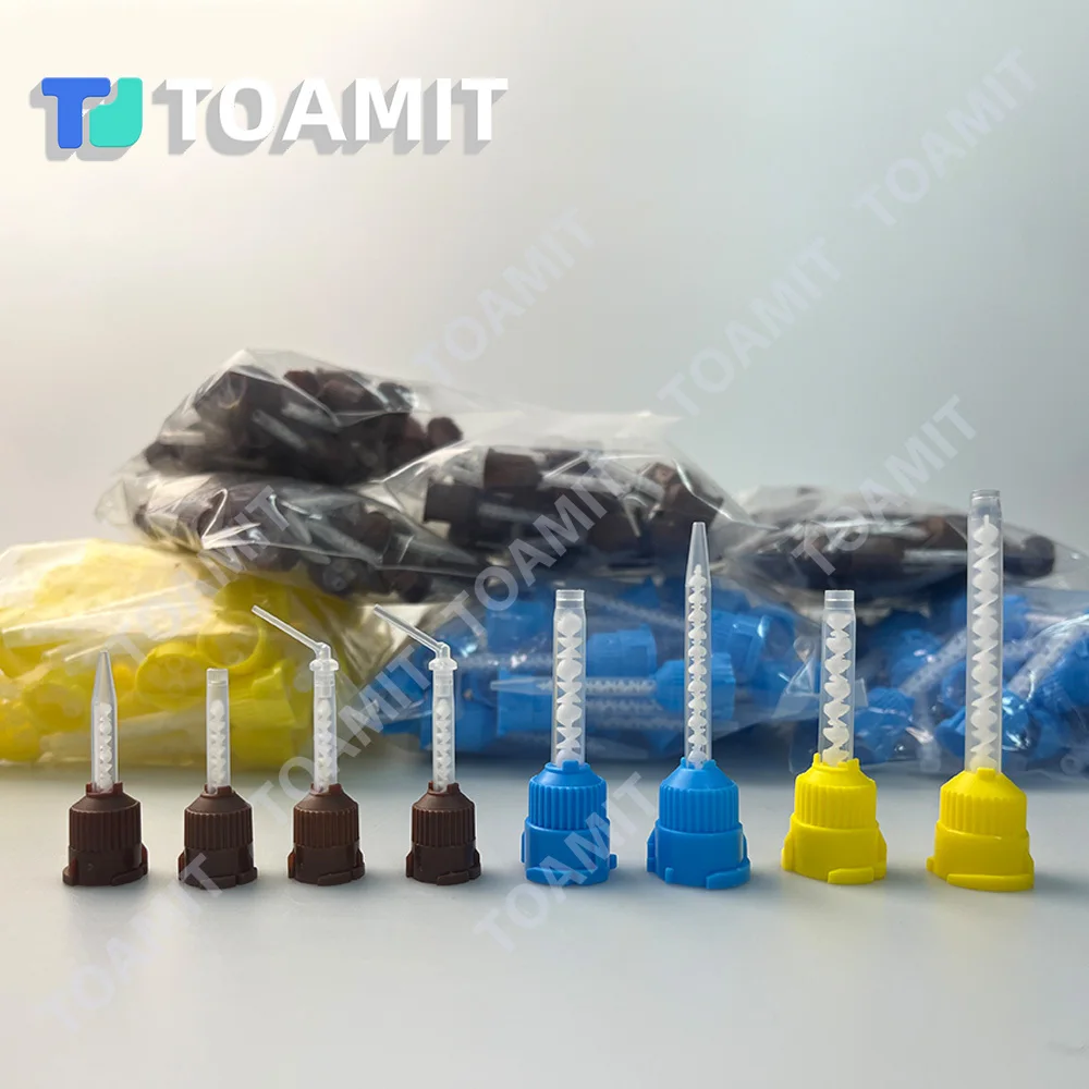 

Dental Mixing Tips Disposable Mixers Yellow 1:1 Dentistry Nozzlestubes Head Impression Materials Silicone Rubber Conveying