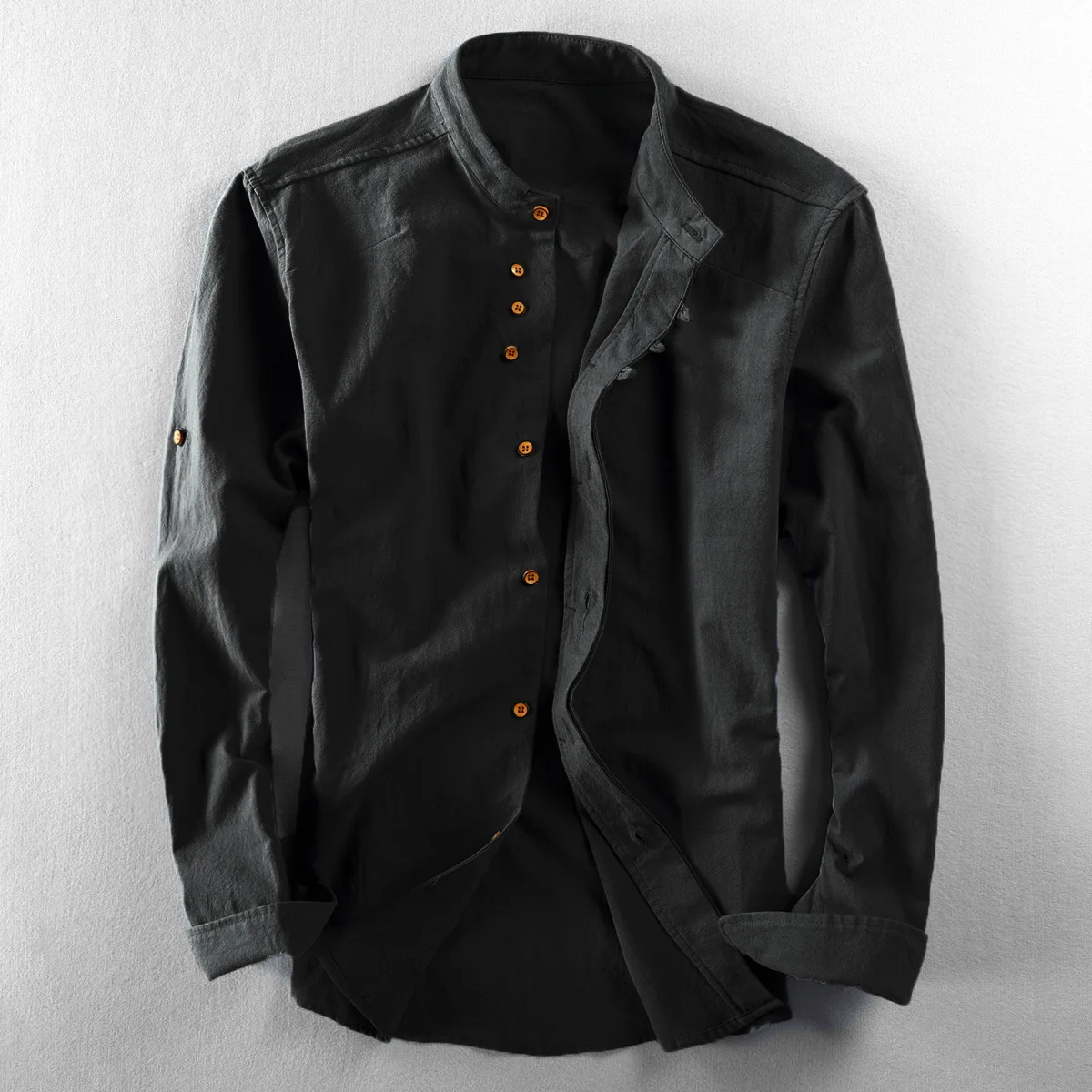 NONE Cotton Linen Long Sleeve Shirt 3