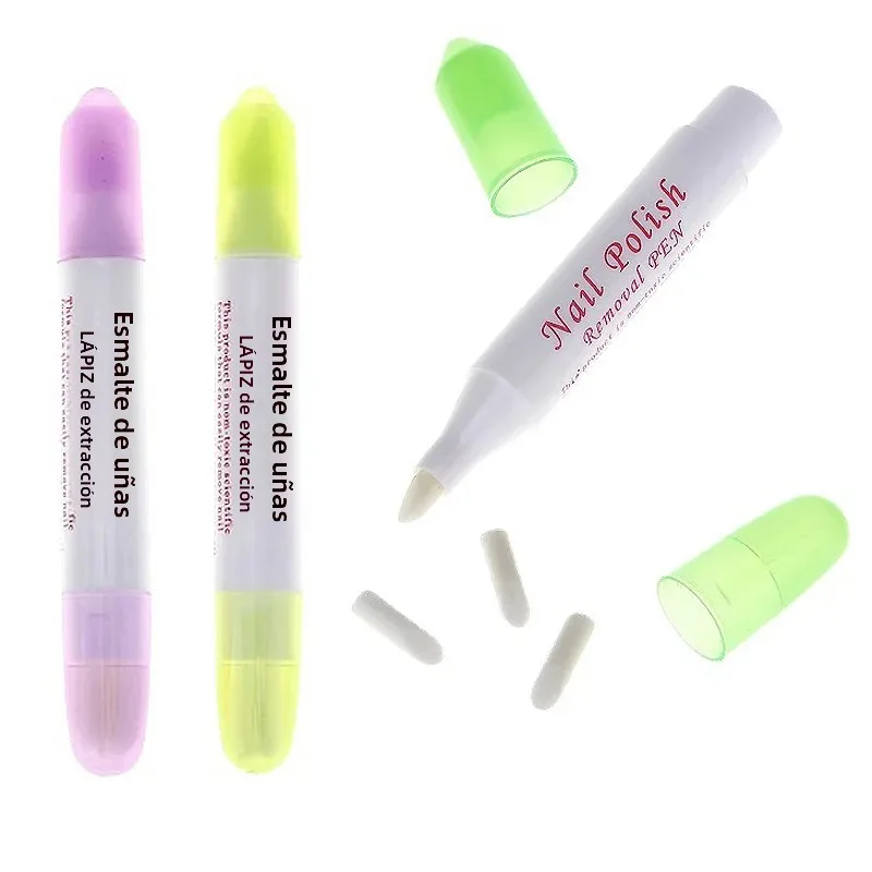 Pluma removedora de esmalte de uñas, recargable con puntas cambiables, herramientas de manicura de precisión para limpieza y corrección de errores, 2 uds.