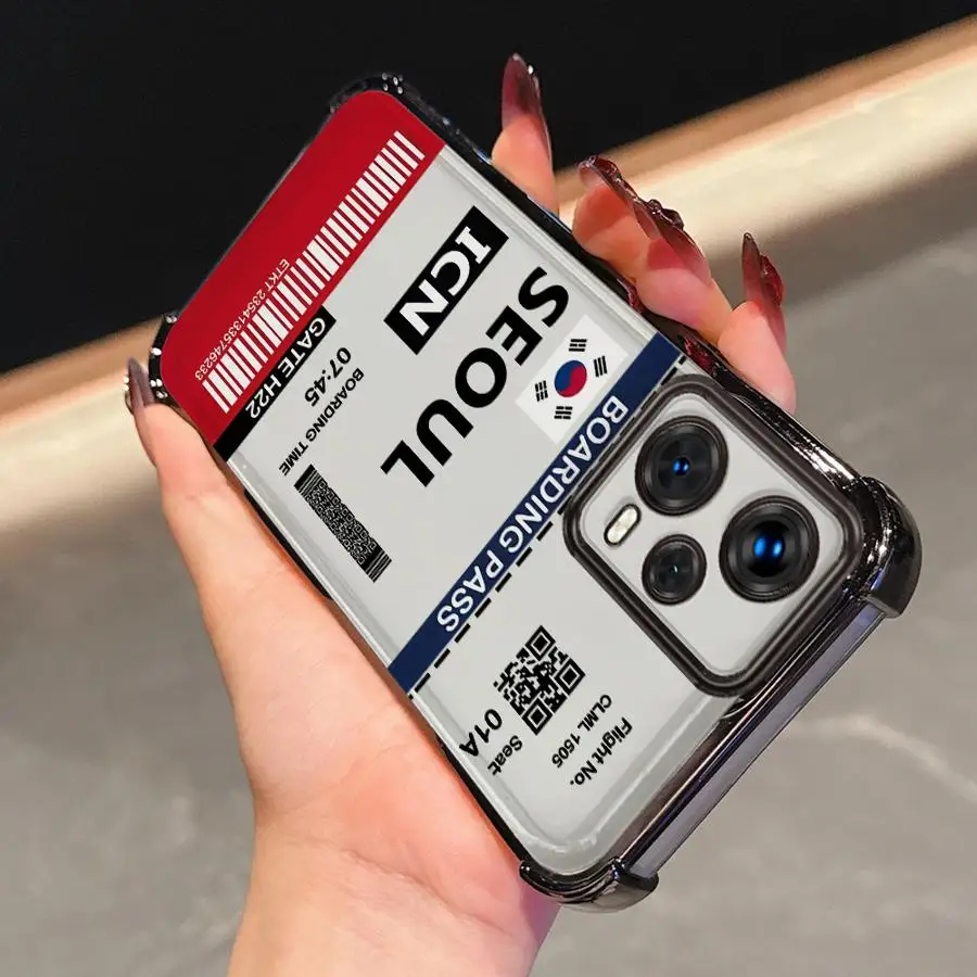 حافظة لهاتف شاومي ريدمي نوت 10 لايت 11s 11 12 13 10 Pro 14 Pro Plus 9S 10s غطاء شفاف للهواء الساخن طوكيو سيول التسمية