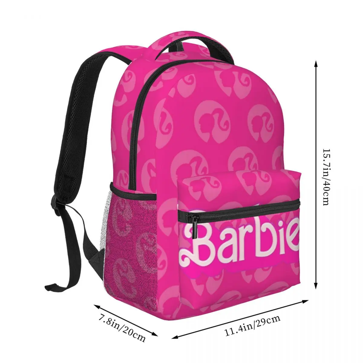 Zaino casual leggero stampato Barbie per scuola, attività all\'aperto, shopping, ufficio 17 pollici