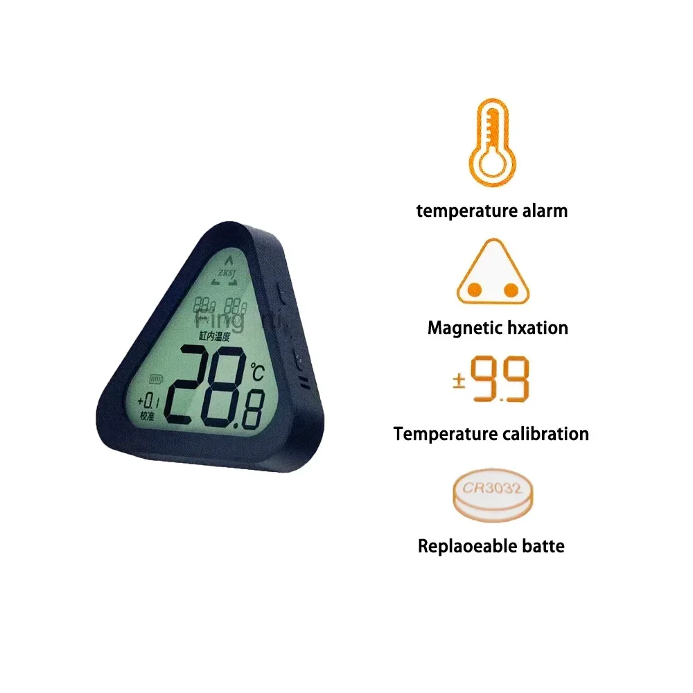 Aqua ZKSJ Electronic Thermometer, Intelligent Tank Thermograph, Smart Fish Tank Thermometer, (calibrable)