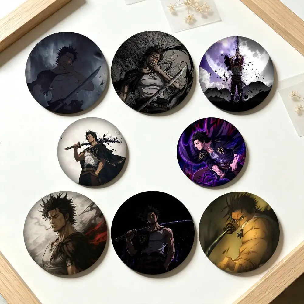 B-Black Clover Yami Sukehiro Anime  25mm 32mm 44mm 58mm 75mm Brooches Badges Pins for Accessories Gift