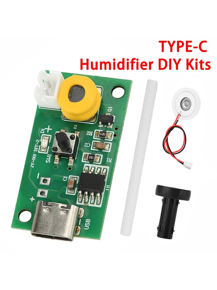 10/5/1 pièces type-c kit de bricolage atomiseur humidificateur pilote circuit imprimé brumisateur atomiseur film atomiseur oscillateur