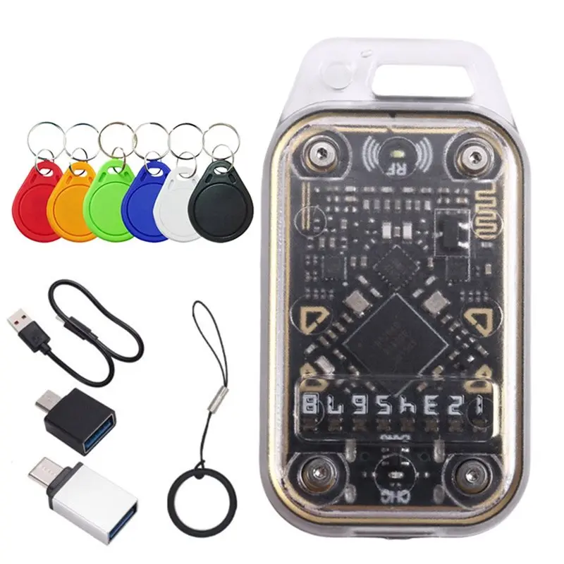 【HOT-PRICE!】Chameleon V2.0 NFC Duplicator RFID Smart Chip Reader Emulator 125K 13.56Mhz Card Decode+ 6XUID Keychain Chameleon Ul