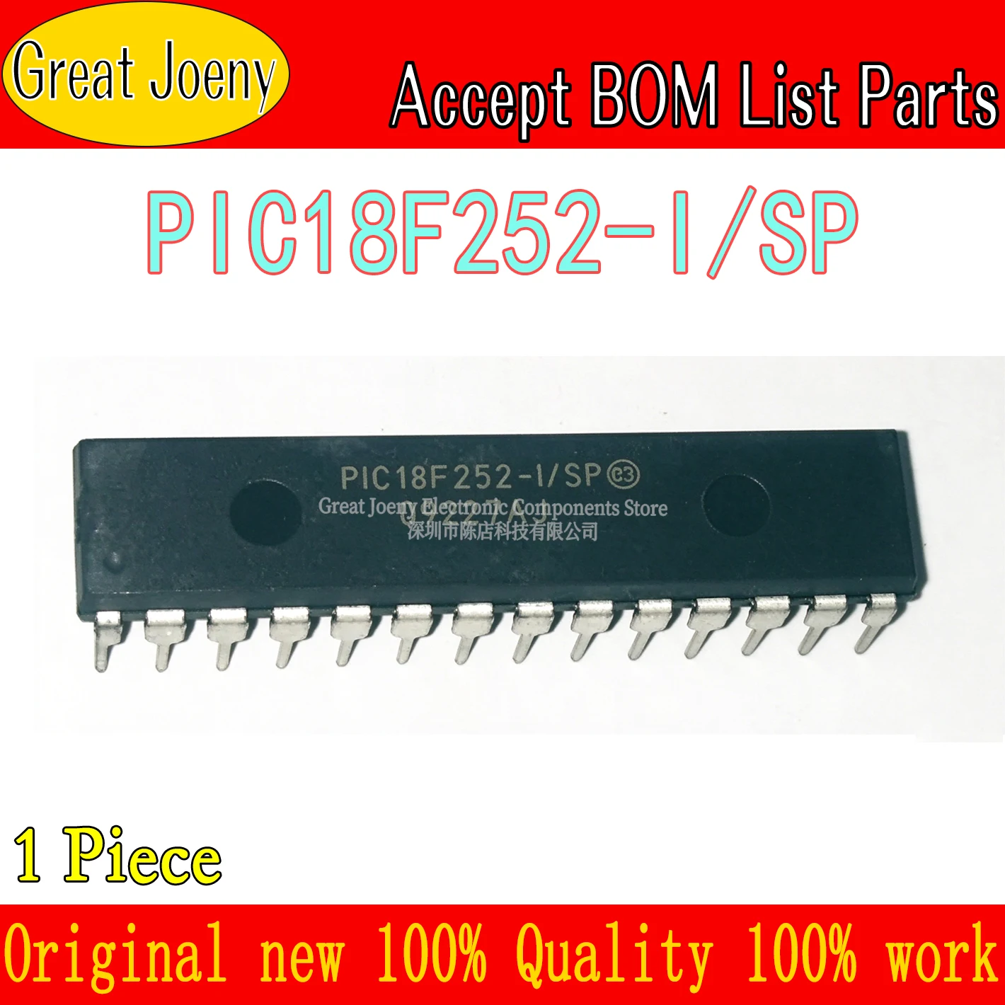 100% New Original PIC18F252 PIC18F252-I/SP IC Chipset DIP-28 Chipset Bulk Best Price