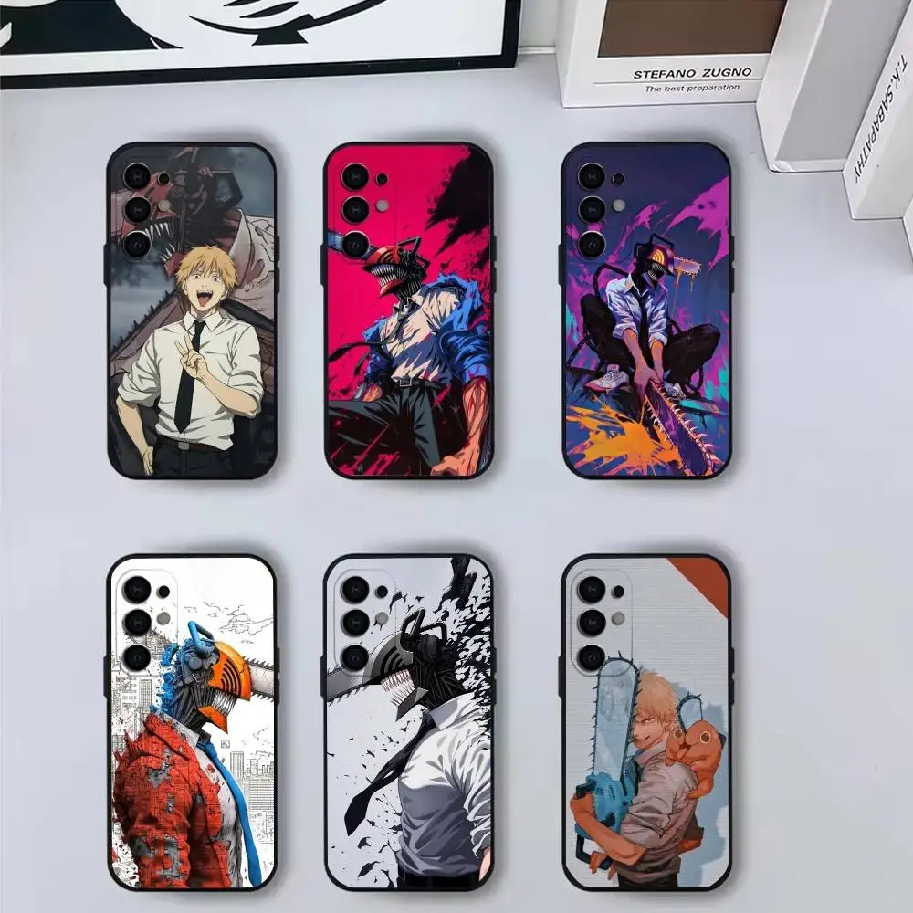 

Dark fantasy C-Chainsaw M-Mans Phone Case Black Silicone Soft For Samsung S25,S24,S21,S22,S23,S30,Ultra,S20,Plus,Fe,Lite