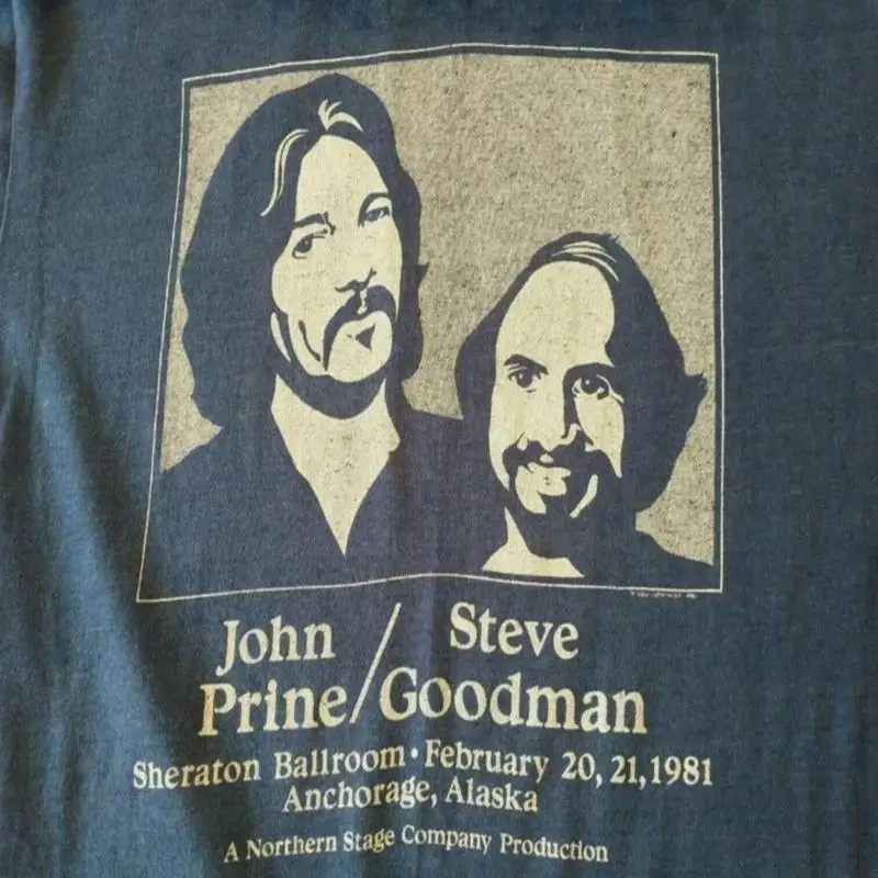

Винтажная футболка John Prine Steve Goodman, черная, S 2345XL