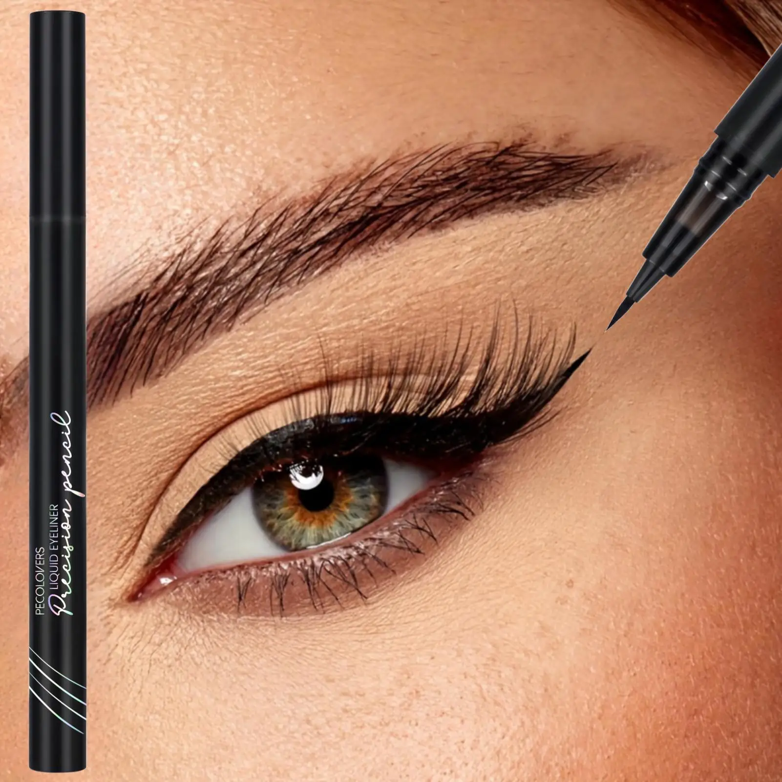 Caneta delineadora líquida à prova d'água, de longa duração, ponta clássica, textura macia e secagem rápida, alta pigmentação, para todos os tipos de pele, 1 peça