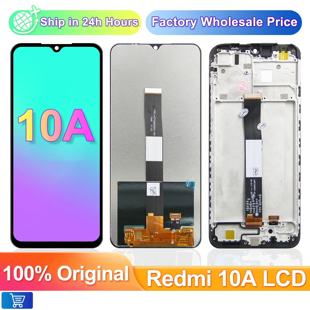 

Original For Xiaomi Redmi 10A LCD Display Touch Screen Digitizer Assembly Replacement For Redmi 10A 220233L2C, 220233L2G, LCD