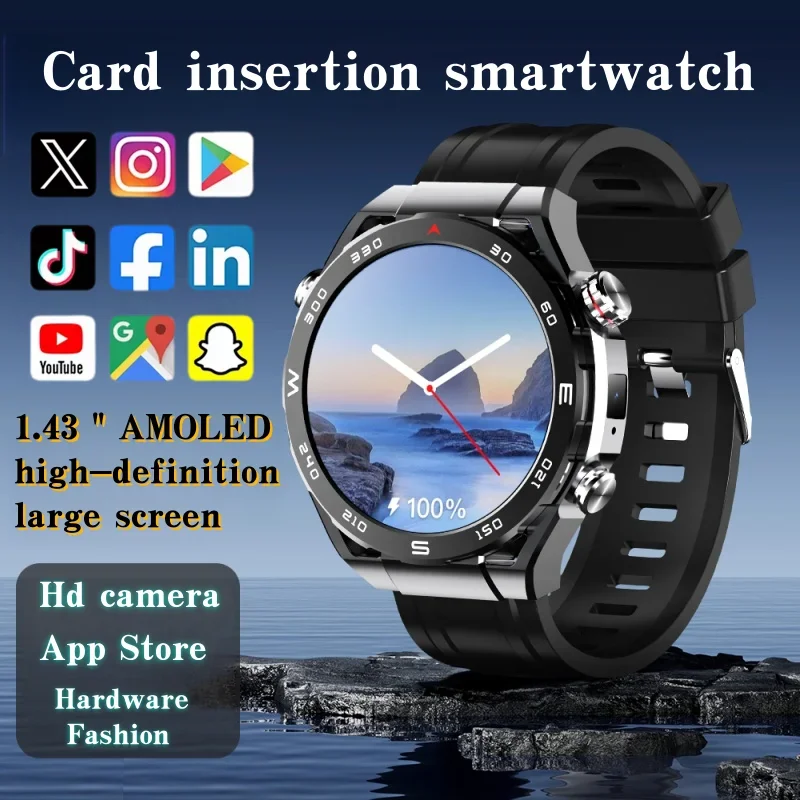 

A5 Pro 4G/5G Android Смарт-часы Большой экран Камера 200 Вт 256 ГБ Память Вызов GPS WiFi Спорт Bluetooth