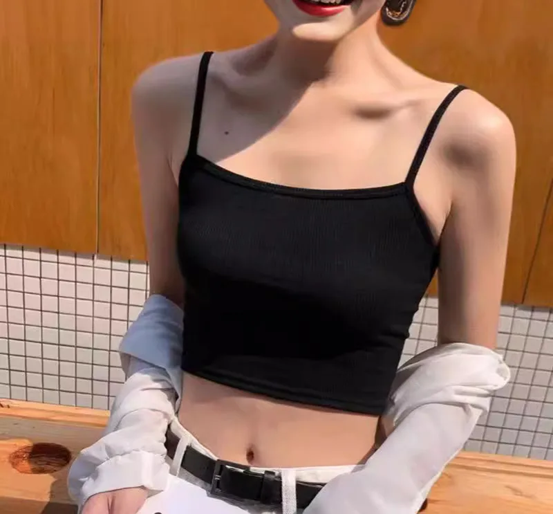 Basic Solid Camisole Summer Top Y2k Convenient Design Women's Sleeveless Tank Top Soft Fabric Breathable Camisole for Women