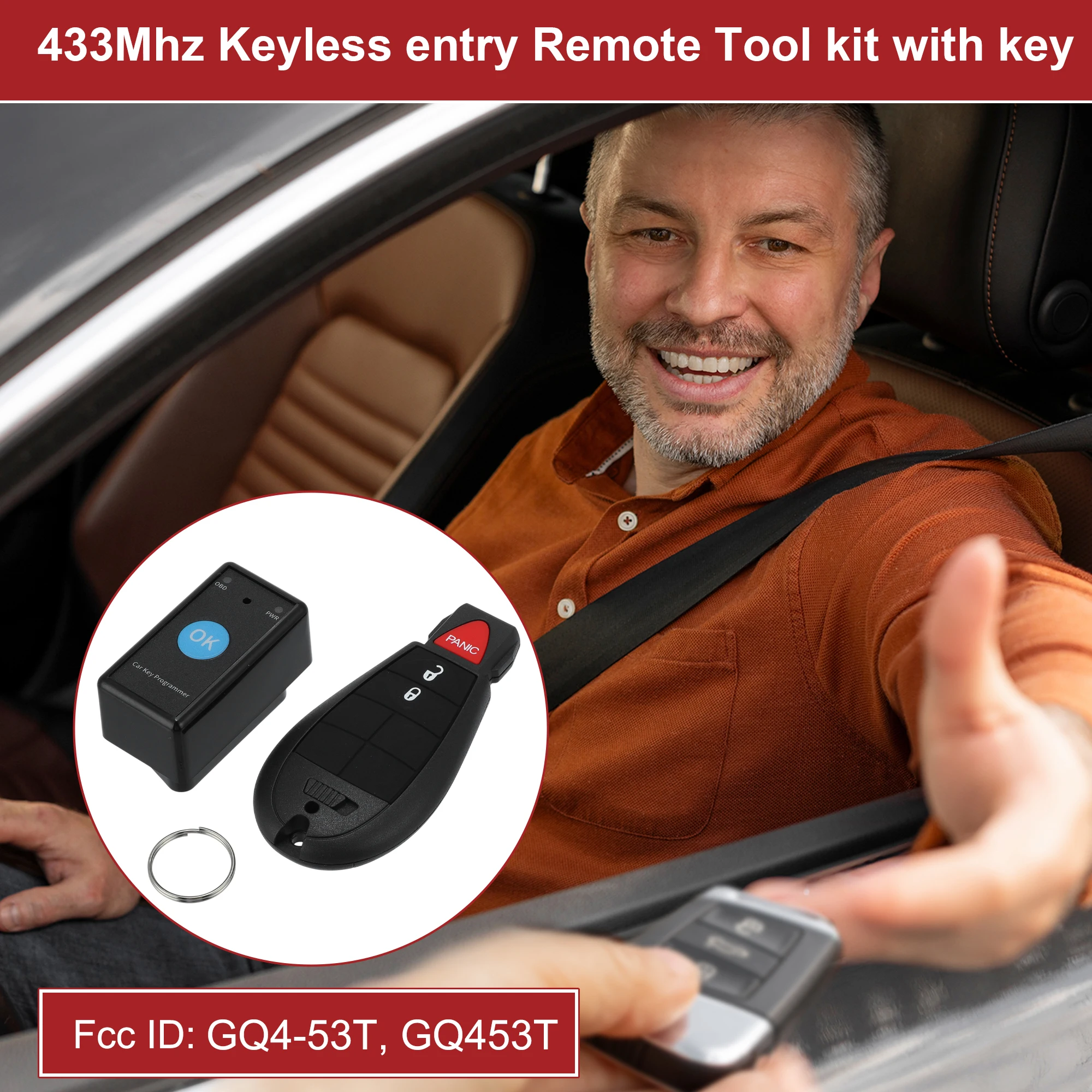 X Autohaux GQ453T Keyless Entry Remote Key Fob DIY Tool for Ram 1500 3500 13-17