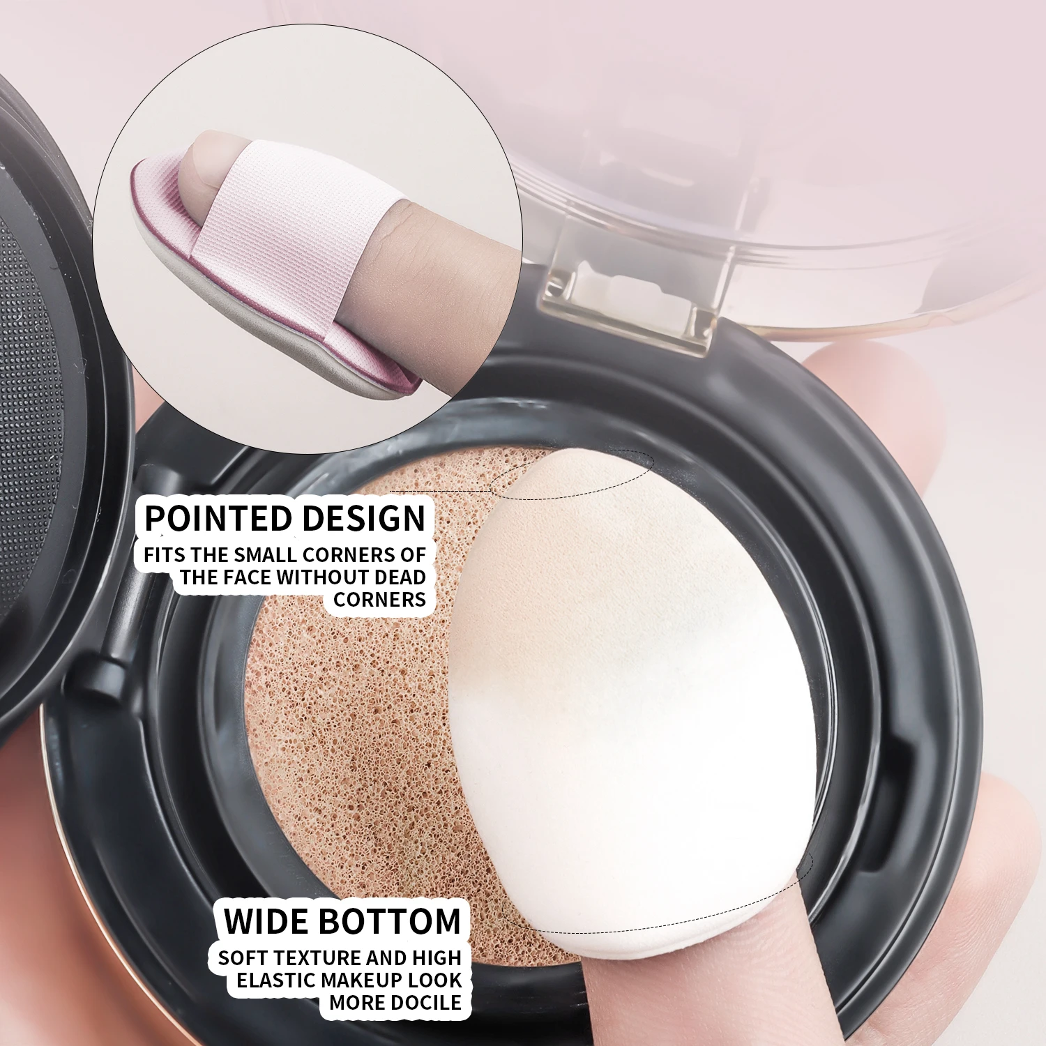 Mélangeurs de beauté de 12 bouteilles, comprenant 4 coussins d'air en éponge de maquillage, mini coussins d'air pour le pouce en éponge de maquillage, fond de teint mélangé