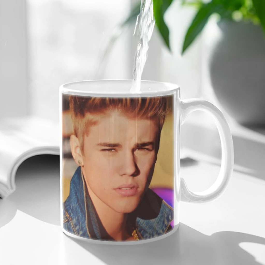 Custom-Justin-Bieber-Free shipping Ceramic Cup Coffee Oatmeal Breakfast Cup Creative Personality Mug