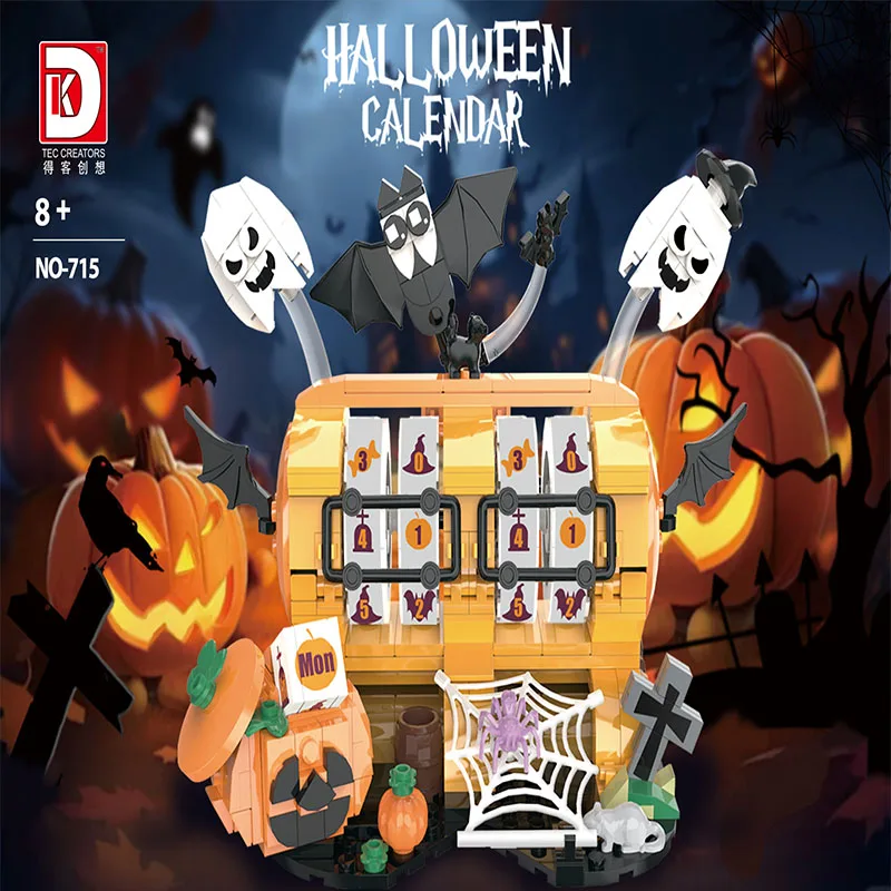 

Halloween desk calendar assembly model children assembling boys and girls toy gifts Christmas Halloween gifts