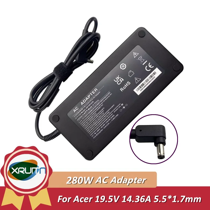 

Replacement 280W 19.5V 14.36A Laptop Charger AC Adapter for ACER 280w Laptop Power Supply ADP-280DB B A21-280P1A A280A010P