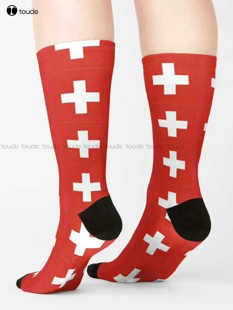 Calcetines De La Bandera Suiza Calcetines Personalizados Personalizados Unisex Adulto Adolescente Jóvenes Calcetines 360 °   Ropa de calle de regalo personalizada con impresión digital