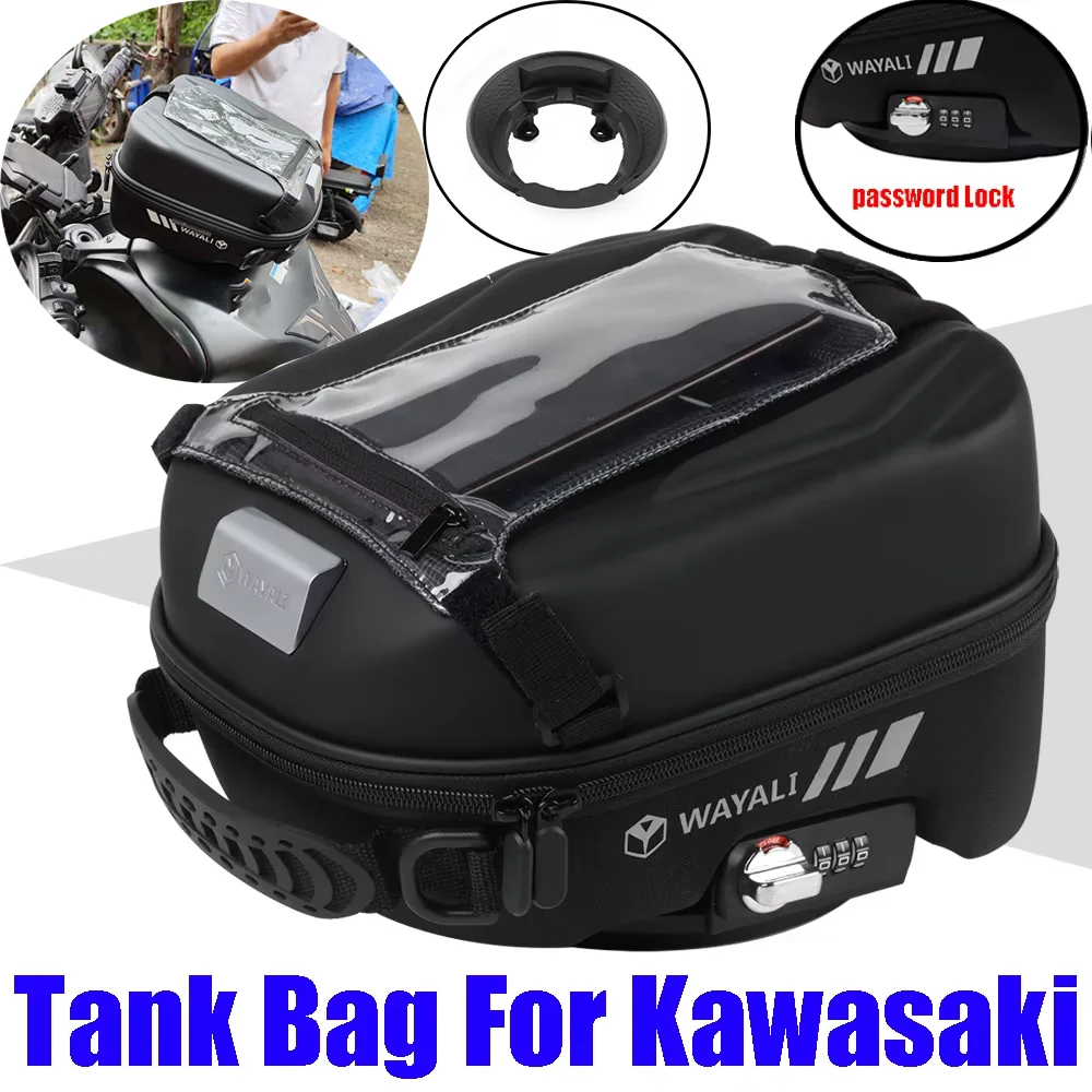 

Tank Bag For KAWASAKI Z125 Z250 Z400 Z650 Z 650 400 250 VERSYS X 300 250 X300 X250 Luggage Tanklock Bag Storage Bags Navigation