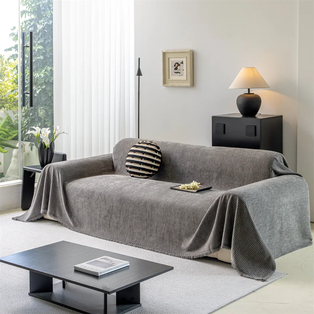 2026 Retro French Style Light Luxury Sofa Cover Universal Non-Slip All-Season Fabric High-Quality Sofa Slipcover Anti-Cat